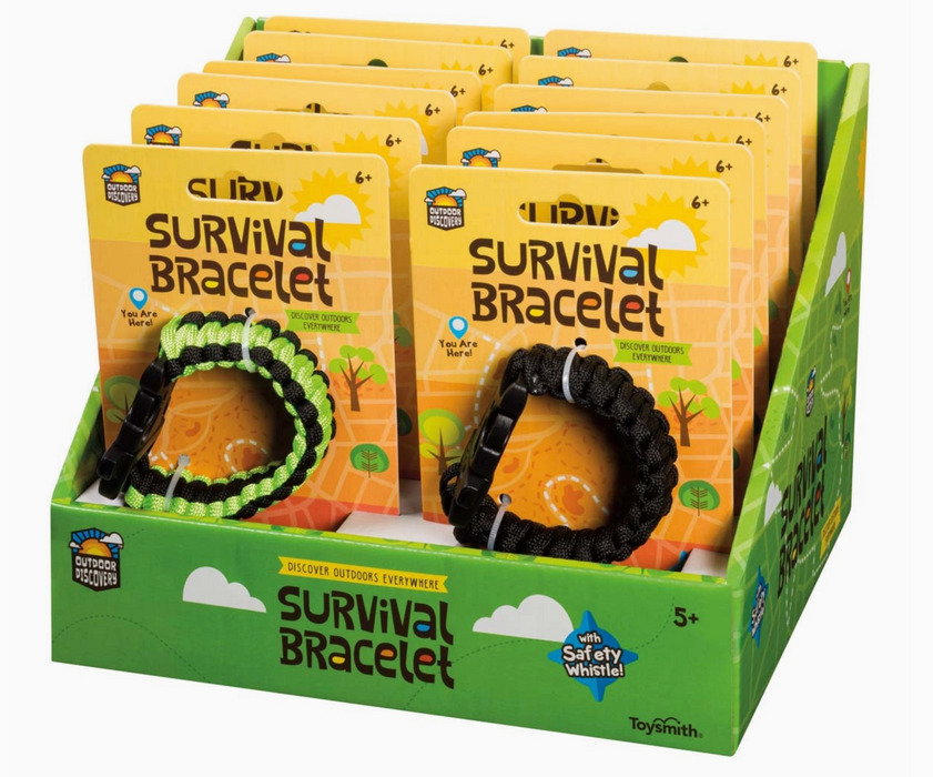 Outdoor Discovery Survival Bracelet with Whistle